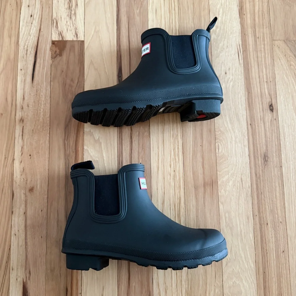 Hunter Original Insulated Fleece Chelsea Ankle Waterproof Rain Boots - Picture 3 of 9